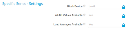 Specific Sensor Settings Specific Sensor Settings