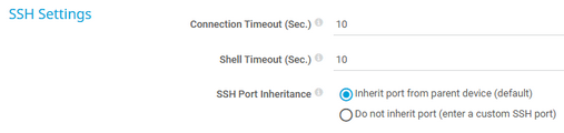 SSH Settings SSH Settings